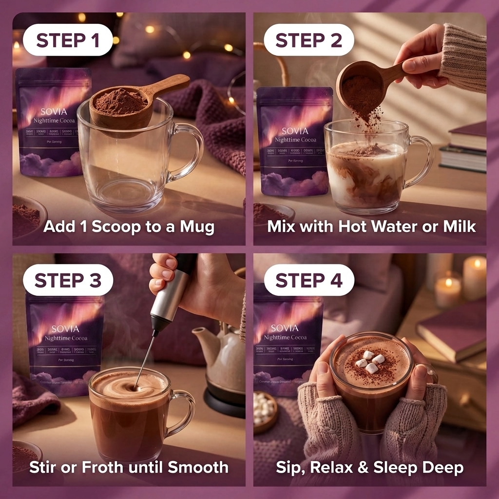 How to brew SOVIA Nighttime Cocoa