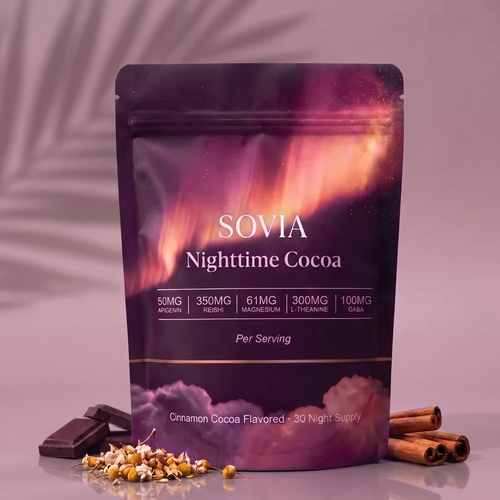 Sovia Nighttime Cocoa pouch